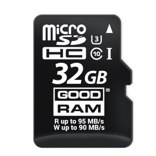 Goodram karta pamięci 32 GB M3AA klasy 10 UHS-I U3 - dedykowana do szybkiego zapisu w jakości 4K + adapter