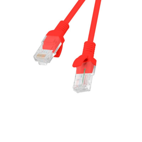 Lanberg Przewód internetowy, czerwony patchcord 3M RJ45 kat. 5E