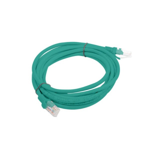 Lanberg Przewód internetowy, zielony patchcord 3M RJ45 kat. 5E