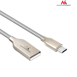 Maclean Quick & Fast Charge przewód USB 2.0, kabel wtyk USB typ A - wtyk micro USB w metalowym oplocie 1M
