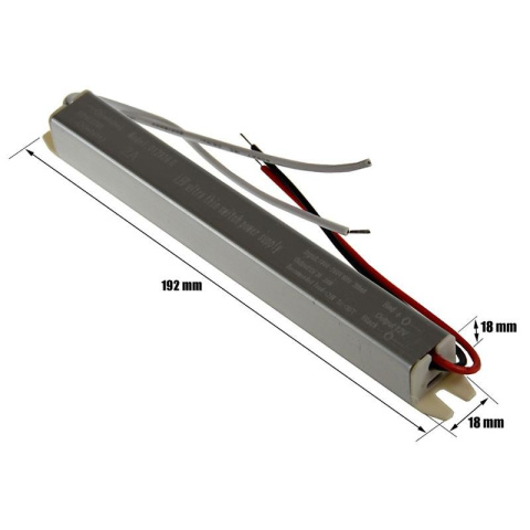 Bowi zasilacz do taśm ledowych 12V 2A 24W ultra slim za lustro