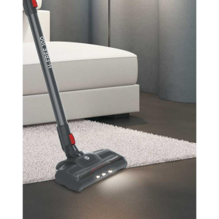 HOOVER HF122RH011 odkurzacz bezprzewodowy, bezworkowy, pionowy, cyklonowy, czerwony, srebrny, 22V