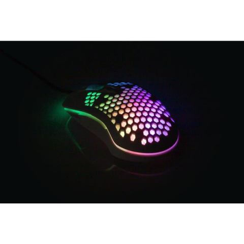 Yenkee YMS3030WH Mysz gamingowa dla gracza lekka RGB biała