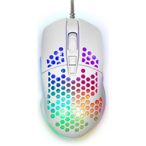 Yenkee YMS3030WH Mysz gamingowa dla gracza lekka RGB biała