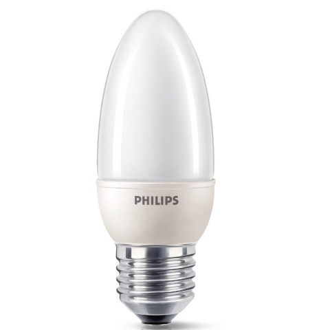 Philips Economy Candle Świetlówka kompaktowa 8W E27 2700K 370LM świeczka ciepło biała