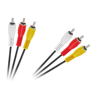 Przewód, kabel 3 RCA - 3 RCA, 1,5M