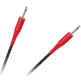 Kabel, przewód JACK 6,3 wtyk-wtyk mono 3m HQ, oplot