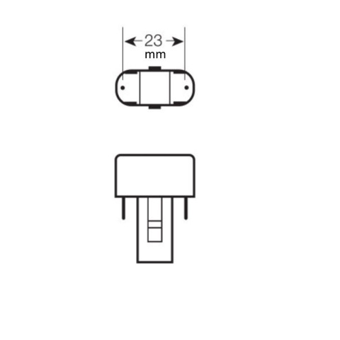 OSRAM DULUX S Świetlówka kompaktowa G23 (2-pin) 7W 3000K