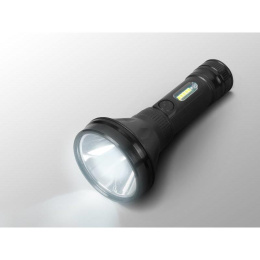 LTC latarka ręczna, LED 5 SMD + 3W CREE XPE akumulator ładowanie USB czarna