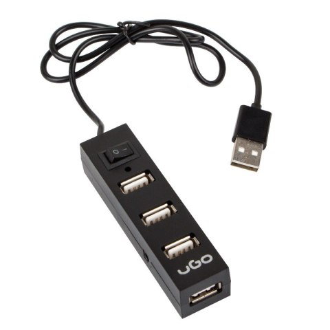 UGO HUB USB 2.0, 4 portowy z wyłącznikiem, aktywny