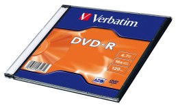 DVD-R VERBATIM 4.7GB X16 MATT SILVER (SLIM 20)