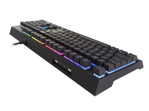 KLAWIATURA DLA GRACZY GENESIS THOR 210 RGB CZ/SK HYBRYDOWA PODŚWIETLENIE RGB