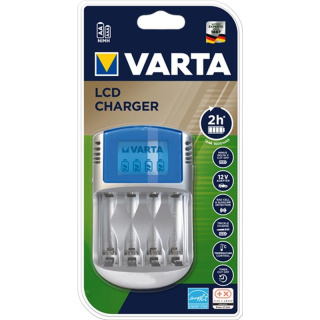 Varta uniwersalna ładowarka 230V, 12V, 5V, LCD do akumulatorów AA, AAA NIMH