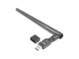 BEZPRZEWODOWA KARTA SIECIOWA USB LANBERG NC-0300-WIE N300 1 WEWNĘTRZNA + 1 ZEWNĘTRZNA ANTENA