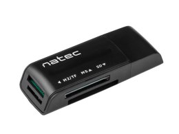 CZYTNIK KART NATEC MINI ANT 3 SDHC MMC M2 MICRO SD USB 2.0 CZARNY