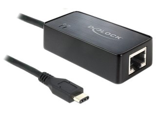 KARTA SIECIOWA DELOCK USB-C 3.1 1X RJ45 1GB NA KABLU