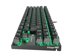 KLAWIATURA DLA GRACZY GENESIS THOR 300 TKL US MECHANICZNA ZIELONE PODŚWIETLENIE BLUE SWITCH GAMINGOW