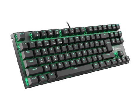 KLAWIATURA DLA GRACZY GENESIS THOR 300 TKL US MECHANICZNA ZIELONE PODŚWIETLENIE BLUE SWITCH GAMINGOW