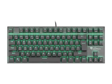 KLAWIATURA DLA GRACZY GENESIS THOR 300 TKL US MECHANICZNA ZIELONE PODŚWIETLENIE BLUE SWITCH GAMINGOW