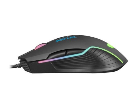 MYSZ DLA GRACZY FURY HUSTLER 6400DPI PODŚWIETLENIE RGB OPROGRAMOWANIE GAMINGOWA