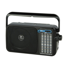 Blow RA5 radio przenośne, FM, AM, analogowe, sieciowe lub na baterie, czarne