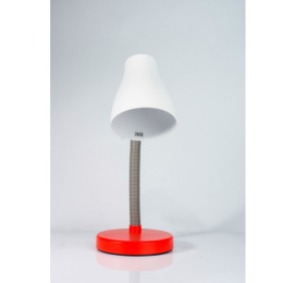 Volteno lampa biurkowa, lampka nocna z regulacją kąta nachylenia na gwint E27 czerwona
