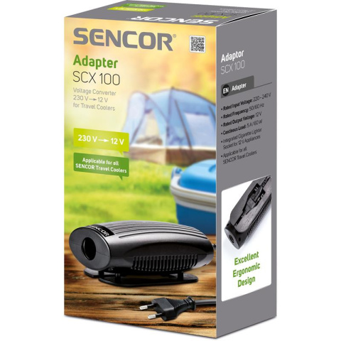 Sencor SCX100 przetwornica konwerter napięcia z 230V na 12V, 5A, 60W