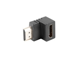 ADAPTER HDMI(M)->HDMI(F) KĄTOWY DÓŁ CZARNY LANBERG