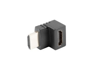 ADAPTER HDMI(M)->HDMI(F) KĄTOWY GÓRA CZARNY LANBERG