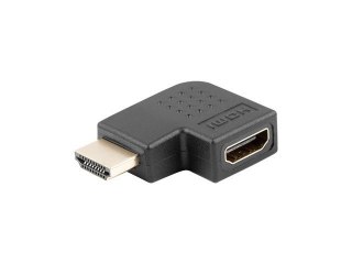 ADAPTER HDMI(M)->HDMI(F) KĄTOWY LEWO CZARNY LANBERG