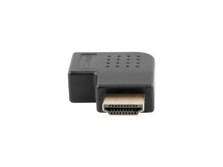 ADAPTER HDMI(M)->HDMI(F) KĄTOWY PRAWO CZARNY LANBERG