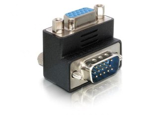 ADAPTER VGA(F)->VGA(M) KĄTOWY PRAWO CZARNY DELOCK