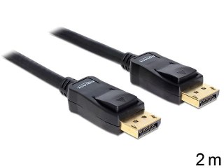 KABEL DISPLAYPORT M/M 20 PIN V1.2 2M 4K CZARNY DELOCK