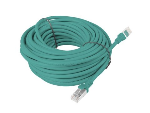 PATCHCORD KAT.5E UTP 15M ZIELONY FLUKE PASSED LANBERG