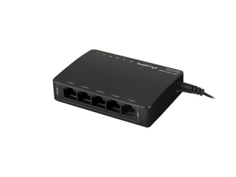 SWITCH LANBERG DSP3-1005-60W 5X 1GB POE+ (4 PORTY POE, 30W/PORT, MAX 60W) NIEZARZĄDZALNY DESKTOP