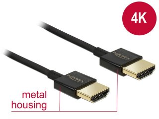 KABEL HDMI M/M V2.0 0.25M 4K 60HZ 3D SLIM PREMIUM DELOCK