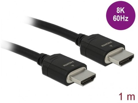 KABEL HDMI M/M V2.1 1M 8K 60HZ CZARNY DELOCK