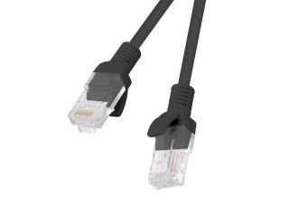 PATCHCORD KAT.5E UTP 0.25M CZARNY FLUKE PASSED LANBERG 10-PACK