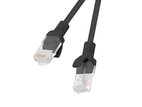 PATCHCORD KAT.5E UTP 0.25M CZARNY FLUKE PASSED LANBERG