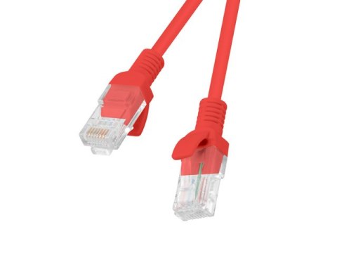 PATCHCORD KAT.5E UTP 0.5M CZERWONY FLUKE PASSED LANBERG