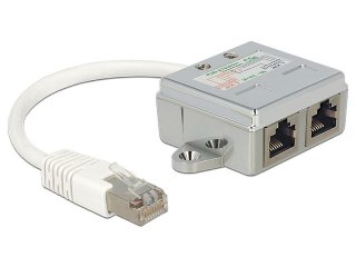 ADAPTER ROZDZIELACZ LAN RJ45->2X RJ45 NA KABLU 15CM (2 URZĄDZENIA NA 1 KABLU) DELOCK