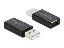 ADAPTER USB-A(F) 2.0->USB-A(M) 2.0 DATA BLOCKER CZARNY DELOCK