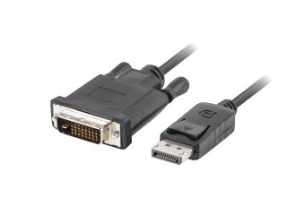 KABEL DISPLAYPORT(M) V1.2->DVI-D(M)(24+1) 1M CZARNY DUAL LINK LANBERG