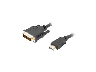 KABEL HDMI(M)->DVI-D(M)(18+1) 0.5M CZARNY SINGLE LINK POZŁACANE STYKI LANBERG