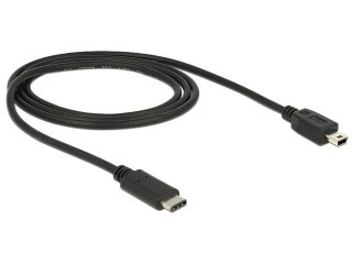 KABEL USB-C(M)->USB MINI(M) 2.0 1M CZARNY DELOCK