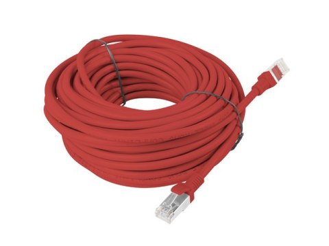 PATCHCORD KAT.5E UTP 15M CZERWONY FLUKE PASSED LANBERG