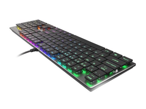 KLAWIATURA DLA GRACZY GENESIS THOR 420 RGB US MECHANICZNA PODŚWIETLENIE RGB SLIM BLUE GAMINGOWA