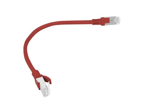 PATCHCORD KAT.5E UTP 0.25M CZERWONY FLUKE PASSED LANBERG