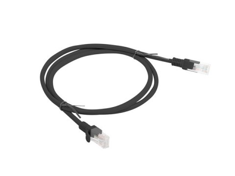 PATCHCORD KAT.5E UTP 1M CZARNY FLUKE PASSED LANBERG