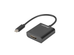 Lanberg Adapter USB-C(M) 3.1->HDMI(F) na przewodze 15cm czarny